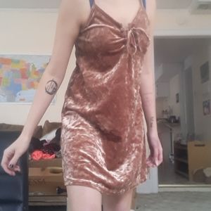 Beige velvet forever 21 dress
